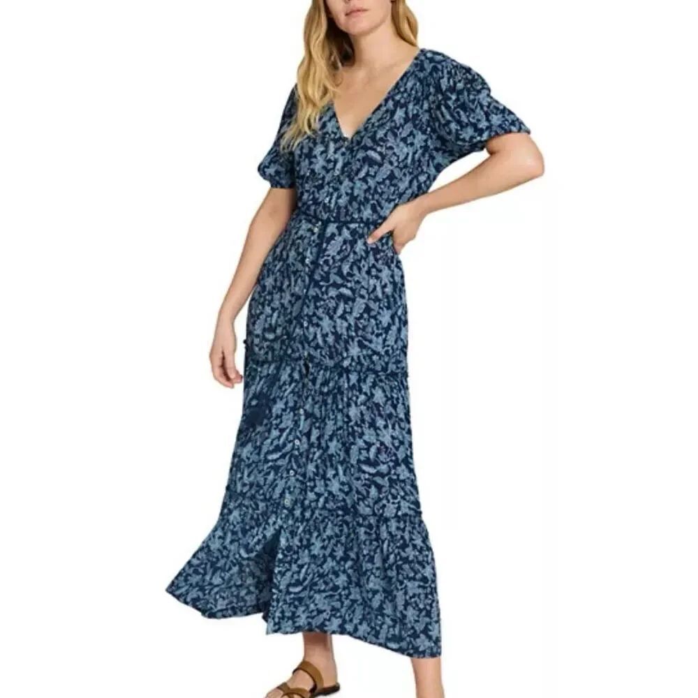Faherty Orinda Printed Maxi Dress Size M